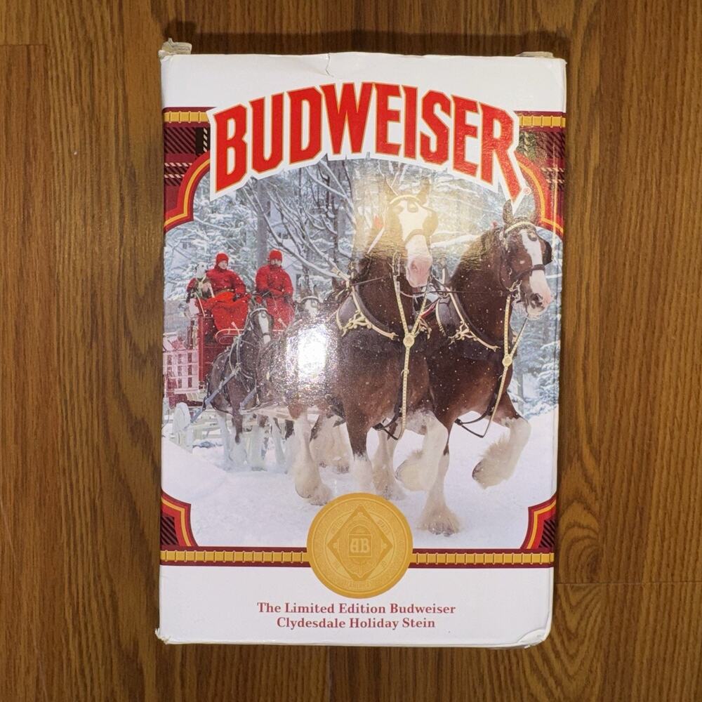 2021 Budweiser Holiday stein PLAID HOLIDAY Mug
